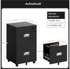 Yaheetech Aktenschrank Rollcontainer abschließbare Büroschrank mit Hängeregistratur und 2 Schubladen Bild 4
