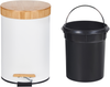 Tretmülleimer 2er Set 3 L ECOSMART Metall Weiß Bild 4