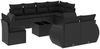 vidaXL 9-tlg. Garten-Sofagarnitur mit Kissen Schwarz Poly Rattan 3221644 Bild 2