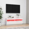 vidaXL TV-Schrank mit LED-Leuchten Hochglanz-Weiß 100x35x40 cm 804460 Bild 3