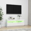 vidaXL TV-Schrank mit LED-Leuchten Hochglanz-Weiß 100x35x40 cm 804460 Bild 4