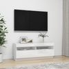 vidaXL TV-Schrank mit LED-Leuchten Hochglanz-Weiß 100x35x40 cm 804460 Bild 5