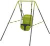 LVHOM Babyschaukel mit Gestell für Indoor & Outdoor, Einzelschaukel mit Sicherheitsgurt, Stabile Gartenschaukel für Kleinkinder (6 Mo. - 2 J.), bis 25kg belastbar, Grün Bild 2