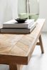 Bank Herringbone aus Teakholz, Massiv-Stil, natur braun, 120 cm, für 1–2 Personen Bild 3