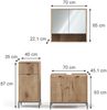 Badmöbel-Set Eliza Viking Oak 3 Teile, mit Midischrank Vicco Bild 3