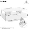 MODFU Couchtisch hochglanz Sofatisch mit LED-Beleuchtung (Hochglanz-Wohnzimmetisch, Beistelltisch mit versteckem Stauraum, 1-St, 2 Schubladen), mit LED-Beleuchtung Bild 5