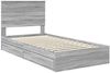 vidaXL Aufbewahrungsbett Graues Sonoma 100 x 200 cm Holzwerkstoff 3411241 Bild 4