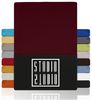 STUDIO Spannbettlaken Basic, viele Größen, 100% Baumwolle, OEKO-TEX 100, Jersey, Baumwolle, Gummizug: rundum, (1 Stück), 90x200 cm Bettlaken Spannbetttuch bis 25 cm Höhe - Bordeaux Bild 4