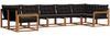 vidaXL Outdoor-Sofagarnitur mit Kissen 7 pcs Natürlich und Schwarz 3369811 Bild 2