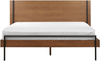 Bett mit Lattenrost LIBERMONT 160 x 200 cm Holz Dunkler Holzfarbton Bild 4