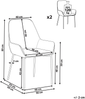Esszimmerstuhl grau Samtstoff 2er Set LOVERNA Bild 2