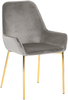Esszimmerstuhl grau Samtstoff 2er Set LOVERNA Bild 4