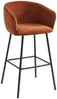 Vente-unique - LAZONI Barhocker Stoff Rot - B 52 cm x H 101 cm x L 54 cm Bild 4