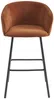 Vente-unique - LAZONI Barhocker Stoff Rot - B 52 cm x H 101 cm x L 54 cm Bild 3