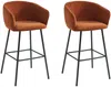 Vente-unique - LAZONI Barhocker Stoff Rot - B 52 cm x H 101 cm x L 54 cm Bild 2