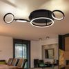LED Deckenleuchte, drehbar, 4 Ringe, opal, schwarz, L 79 cm Bild 5