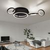 LED Deckenleuchte, drehbar, 4 Ringe, opal, schwarz, L 79 cm Bild 3
