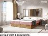 MEBLINI Boxspringbett LOFTY BOX 200x220 cm mit Bettkasten - H4/Rosa Samt Polsterbett - Doppelbett mit Topper & Taschenfederkern-Matratze Bild 4
