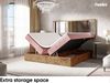 MEBLINI Boxspringbett LOFTY BOX 200x220 cm mit Bettkasten - H4/Rosa Samt Polsterbett - Doppelbett mit Topper & Taschenfederkern-Matratze Bild 5