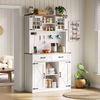 Barschrank aus MDF mit LED & Ladeanschlüssen, 3-türig, Braun/Weiß Bild 3