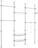 SoBuy KLS04-II-HG Garderobenständer, Metall, Pulverbeschichtung, Grau, 209 x 200 x 62 cm Bild 1