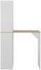 Bartisch, Stehtisch, Bistrotisch mit Schrank Weiß 115 x 59 x 200 cm Bild 2