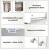 Badezimmerschrank freistehender Hochschrank mit 4 Türen & Schublade Weiß 60 x 30 x 160 cm Bild 5