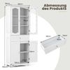 Badezimmerschrank freistehender Hochschrank mit 4 Türen & Schublade Weiß 60 x 30 x 160 cm Bild 3