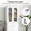Badezimmerschrank freistehender Hochschrank mit 4 Türen & Schublade Weiß 60 x 30 x 160 cm Bild 4