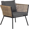Bistro Set mit Kissen GARGANO Hellbraun Bild 5