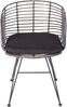 Esszimmerstuhl Rattanstuhl Farbe anthrazit inkl. Sitzkissen NAIROBI 80553351 Bild 2