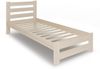 Home Collective Holzbett mit Lattenrost Modern Bett Kiefer Bettgestell Massivholzbett Klassisch (90x200, 120x200, 140x200, 160x200 cm), Einzelbett, Skandi Boho Landhaus Kopfteil hoch 100x200 cm natur Bild 2
