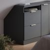Küchenschrank für Dachschrägen R-Line Anthrazit-Gold 60 cm mit 2 Schubladen, Schrankkorpus 60 cm Tiefe Vicco Bild 4