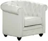 Vente-unique - CHESTERFIELD Sessel Kunstleder Weiß - B 78 cm x H 72 cm x L 82 cm Bild 4