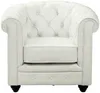 Vente-unique - CHESTERFIELD Sessel Kunstleder Weiß - B 78 cm x H 72 cm x L 82 cm Bild 3