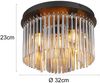 Ausgefallene LED Deckenleuchte mit Rauchglas Stäben, Ø 32cm Bild 4