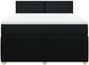 vidaXL Boxspringbett mit Matratze Schwarz 140x200 cm Stoff 3287474 Bild 4