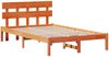 vidaXL Bettgestell mit Kopfteil Braun 140 x 190 cm Massivholz Kiefer 872172 Bild 4