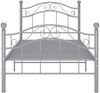 vidaXL Metallbett, 100x200 cm, Grau Bild 3
