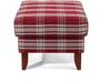 XXL Hocker Katria Bezug Flachgewebe Buche nussbaum dunkel / rot 22863 Bild 3