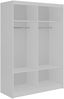 Moderner Schwebetürenschrank MACEDONIA, Kleiderschrank in Weiß Color, Breite 150 cm, minimalistisches Design, Inkl. Innenausstattung Bild 4
