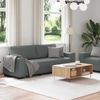 vidaXL 2-tlg. Sofagarnitur mit Kissen Dunkelgrau Stoff 3324732 Bild 3