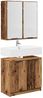 vidaXL Badezimmerschrank-Set mit Regal mit Tür Altholz Holzwerkstoff 3415679 Bild 3