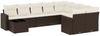 vidaXL 10-tlg. Garten-Sofagarnitur mit Kissen Braun Poly Rattan 3219453 Bild 2