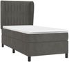 vidaXL Boxspringbett mit Matratze Dunkelgrau 90x200 cm Samt 3129310 Bild 3
