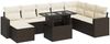 vidaXL 9-tlg. Garten-Sofagarnitur mit Kissen Braun Poly Rattan 3326374 Bild 2