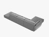 Micadoni Ecksofa Kaelle 5-Sitzer Links Samt Bluvel Grau Bild 3