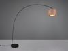 Meine Wunschleuchte LED Bogenlampe dimmbar / wechselbar, Metall / Stoff schwarz / taupe, Höhe 210cm Bild 3