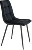 Lebenswohnart 'LEIRIA' Polsterstuhl, 2er Set, Samt, Schwarz Bild 4