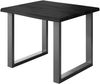 Esstisch Baumkante Holz-Optik Grau 80 x 80 U-Gestell schwarz JULIUS 164074440 Bild 2